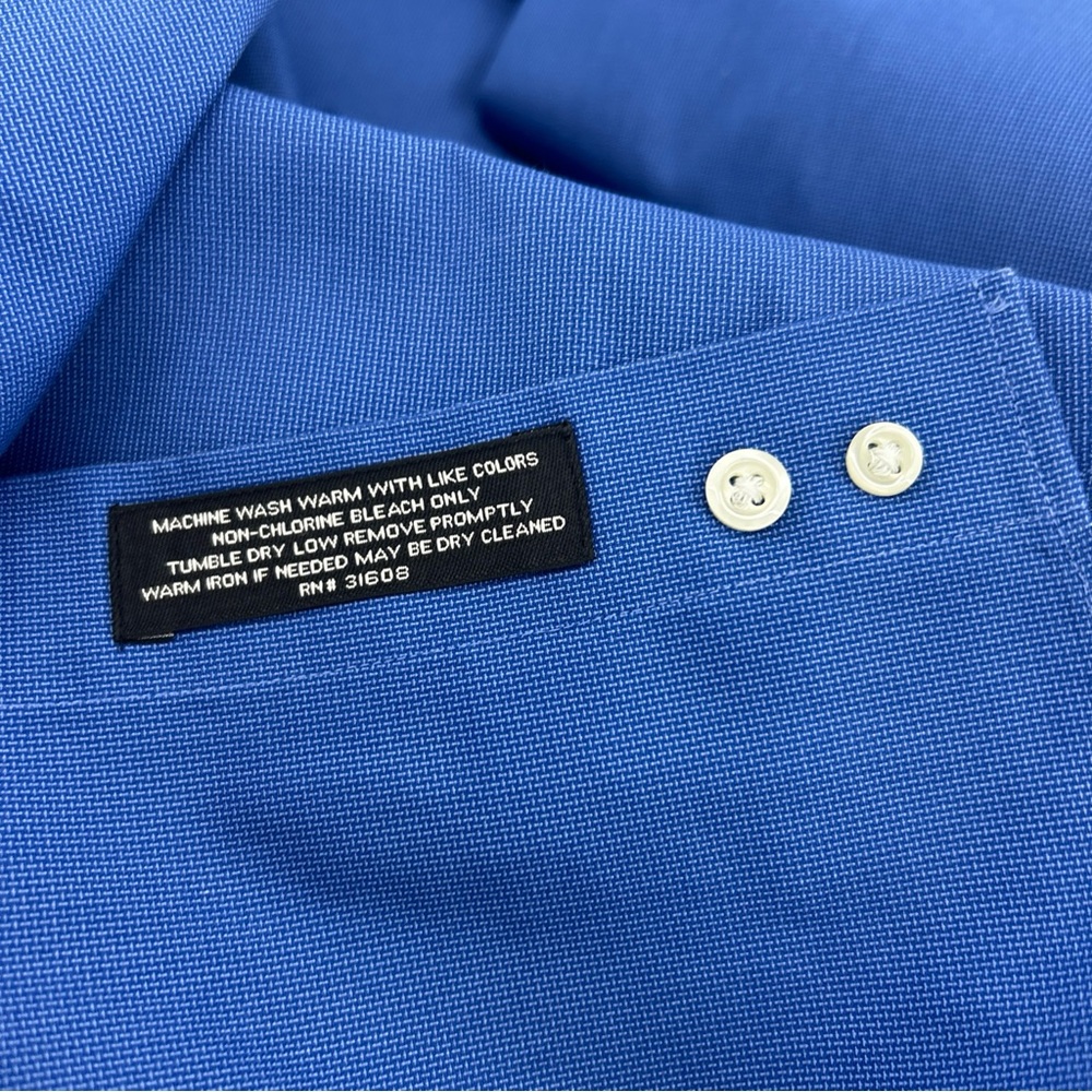 Jos A Bank Dress Shirt Men’s 15.5 Large Blue Pinpoint Classic Traveler NWT - Picture 6 of 12